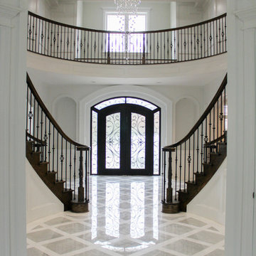 51_Elegant and Welcoming Twin Curved Staircase, Alexandria VA 22060