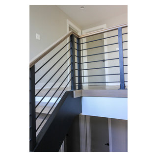 52_Minimalist & Floating Open-Riser White Oak Stairway, Arlington, VA ...