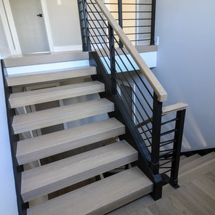 52_Minimalist & Floating Open-Riser White Oak Stairway, Arlington, VA 22207