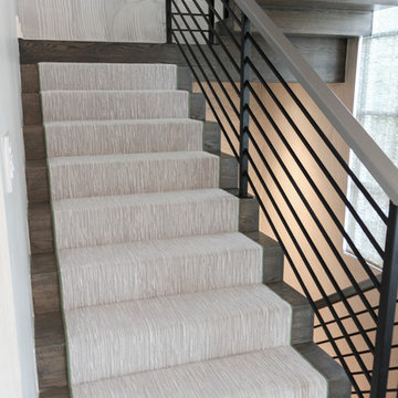 54_Dynamic and Open Wood and Metal Zig-Zag Staircase, Alexandria VA 22302