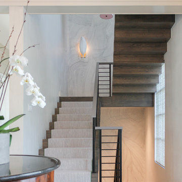 54_Dynamic and Open Wood and Metal Zig-Zag Staircase, Alexandria VA 22302
