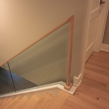 60_Contemporary Oak Staircase with Frame-less Glass Balustrade, Arlington, VA 22