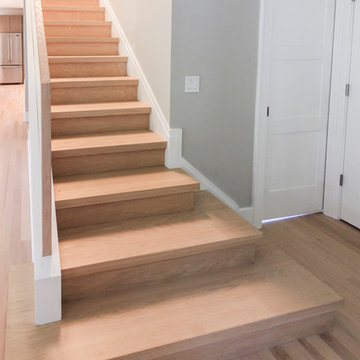 60_Contemporary Oak Staircase with Frame-less Glass Balustrade, Arlington, VA 22