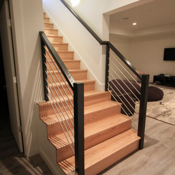67_Crisp & Elegant Contemporary Stairs + Custom Spiral Stairway, Bethesda MD 208