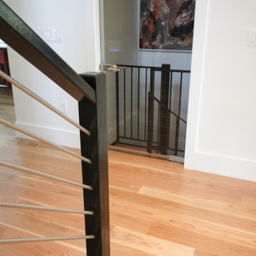 67_Crisp & Elegant Contemporary Stairs + Custom Spiral Stairway, Bethesda MD 208