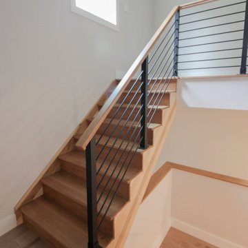 71_Modern/Neutral Hickory Stairs with Horizontal Balustrade, Bethesda MD 208177