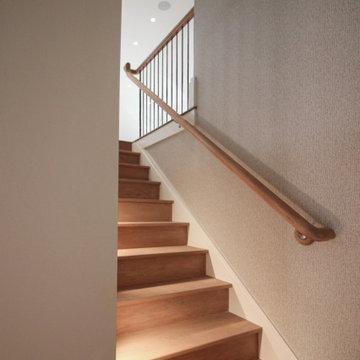 81_Modern Oak Steps with Raised Area for Seating, Great Falls VA 22066