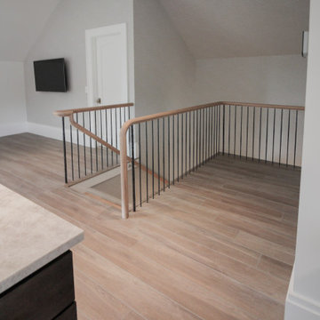 81_Modern Oak Steps with Raised Area for Seating, Great Falls VA 22066