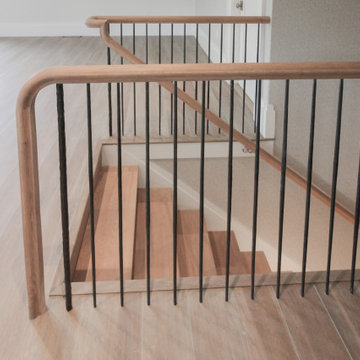 81_Modern Oak Steps with Raised Area for Seating, Great Falls VA 22066