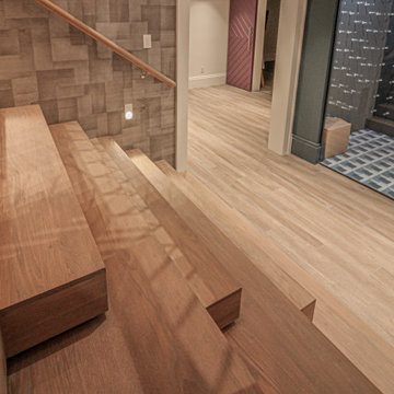 81_Modern Oak Steps with Raised Area for Seating, Great Falls VA 22066