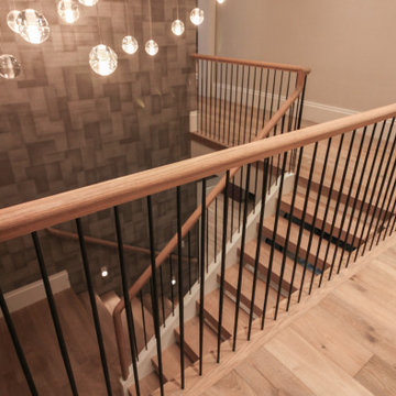81_Modern Oak Steps with Raised Area for Seating, Great Falls VA 22066