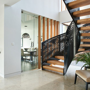 A contemporary staircase