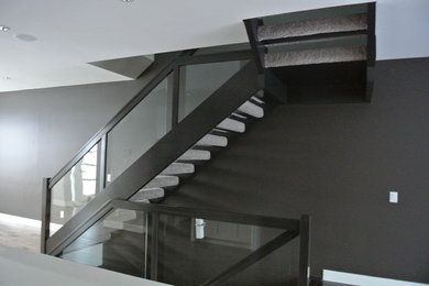Example of a trendy staircase design in Calgary