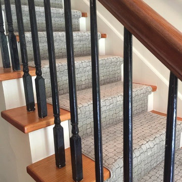 A pretty new runner for a newly refinished staircase.