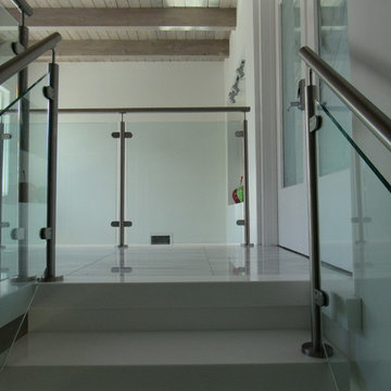 Aker Res. Glass, Steel and Pure White Treads