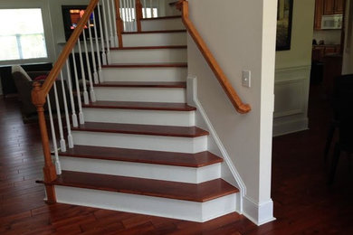 Inspiration for a timeless staircase remodel in Charlotte