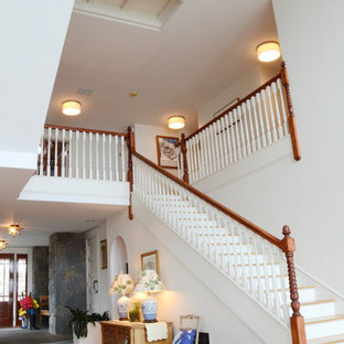 Staircase - coastal staircase idea in Boston