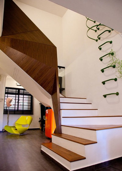 Eclectic Staircase by Space Sense Studio