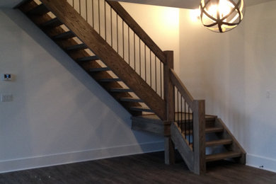Ash Scandinavian Style Stair with a Dark Finish