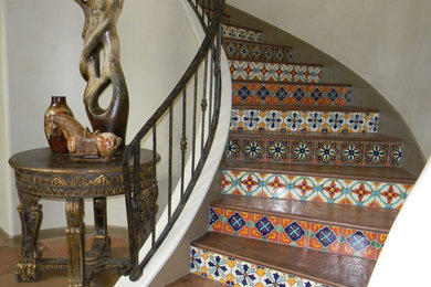 Tuscan staircase photo in Houston