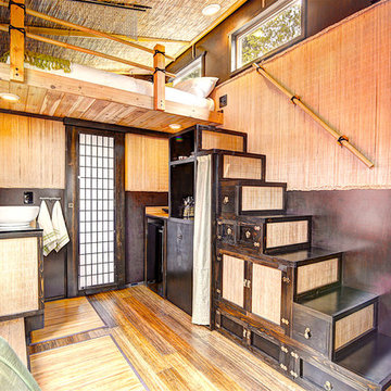 Bamboo Tiny House - Tansu Stairs