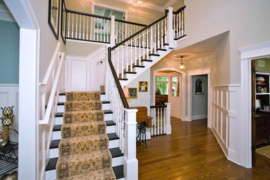 Example of a classic staircase design in Chicago