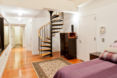 Bedroom with Spiral Staircase