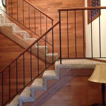 Before Photo of our craftsman stair reno