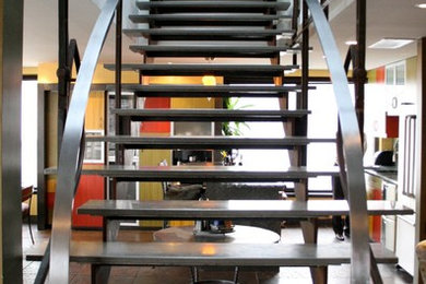 Inspiration for a modern staircase remodel in Other