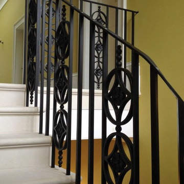 Bespoke Balustrade with Cast Iron Panels - Shown prior to Handrail being fitted