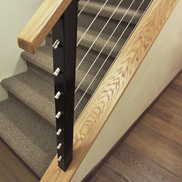 Black Aluminum Railing for Stairs and Loft in Taos Ski Valley, NM