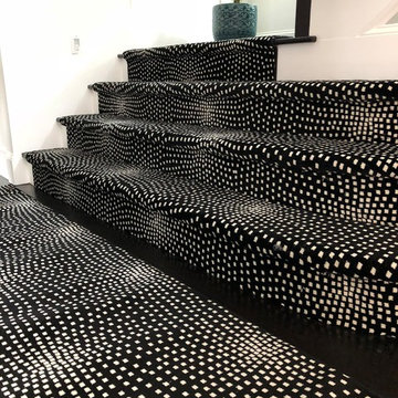 Black and White Cosmic Custom Stairs and Halls