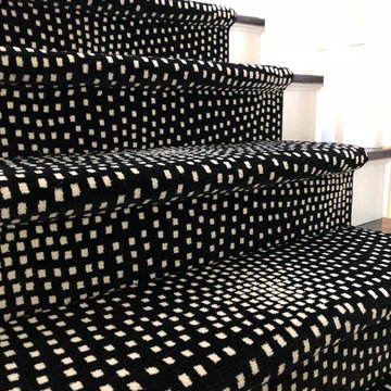 Black and White Cosmic Custom Stairs and Halls