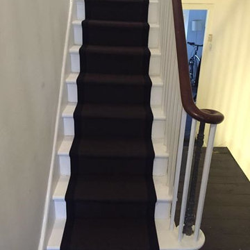 Black Carpet Runner to Stairs