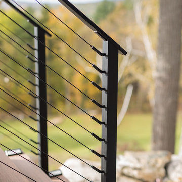 Black Staircase Cable Railing