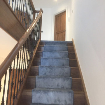 Blue Carpet Runner to Stairs
