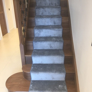 Blue Carpet Runner to Stairs