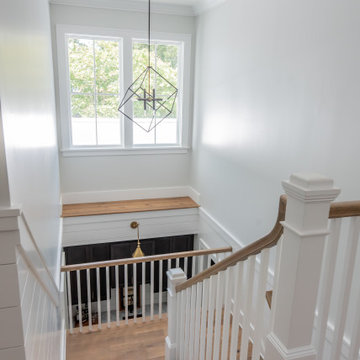 Bright open Staircase with Double Windows