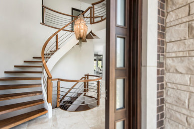 Staircase - contemporary staircase idea in Chicago