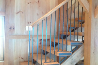 Design ideas for a rustic staircase in Philadelphia.