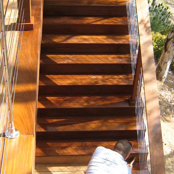 Cable Railing on Ipe Stairs