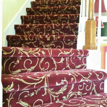 Carpet installation on Staircase