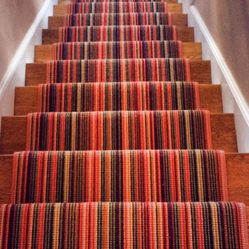 Carpet Remnants Turned Into Stair Runners
