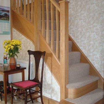 Carpeted oak staircase renovation