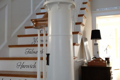 Example of a beach style staircase design in Boston
