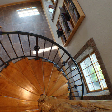 Cherry and Cedar Spiral Stairs