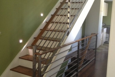 Inspiration for a modern staircase remodel in Denver