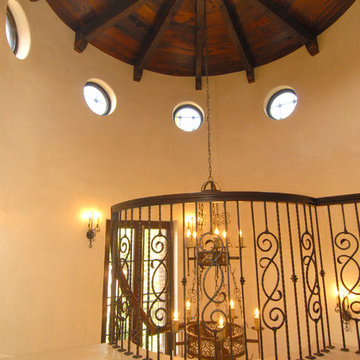 Circular Stair Wood Ceiling