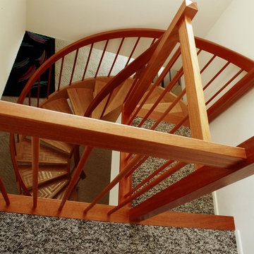 Circular Wood Staircase - La Canada