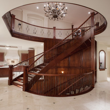 Classical Curved Staircase